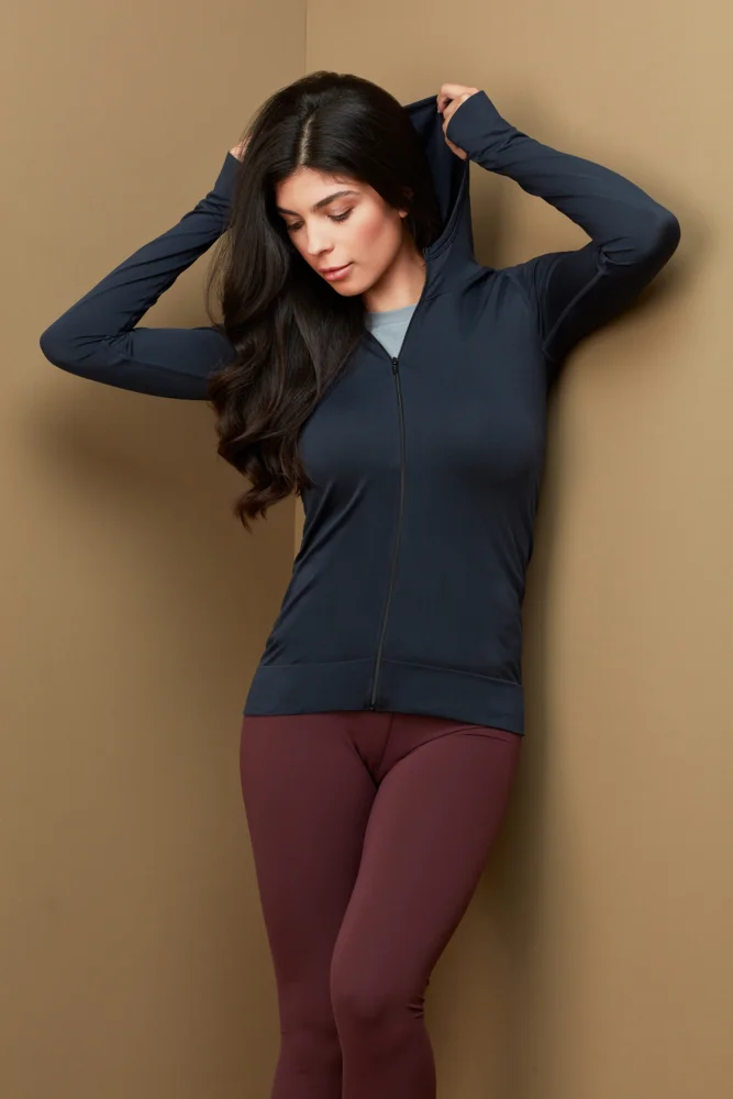 Damen Sport Kapuzen Jacke