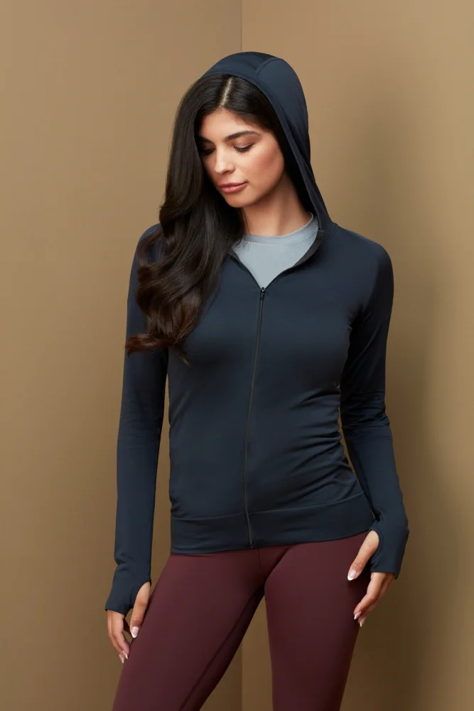 Damen Sport Kapuzen Jacke