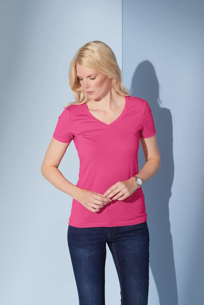 Ladies' Stretch V-Neck T-Shirt