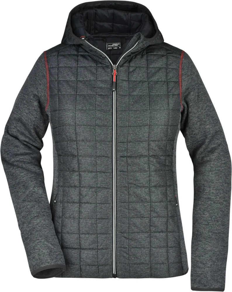 Damen Strick Hybrid Jacke