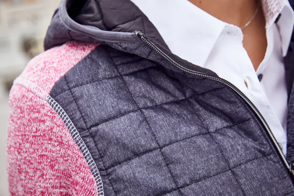 Damen Strick Hybrid Jacke