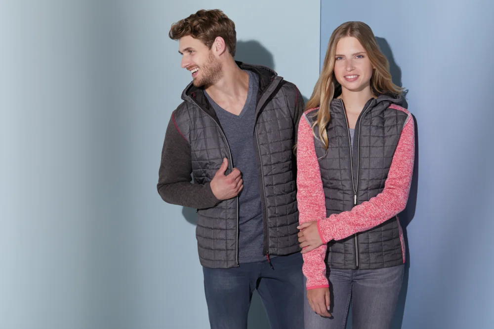 Damen Strick Hybrid Jacke