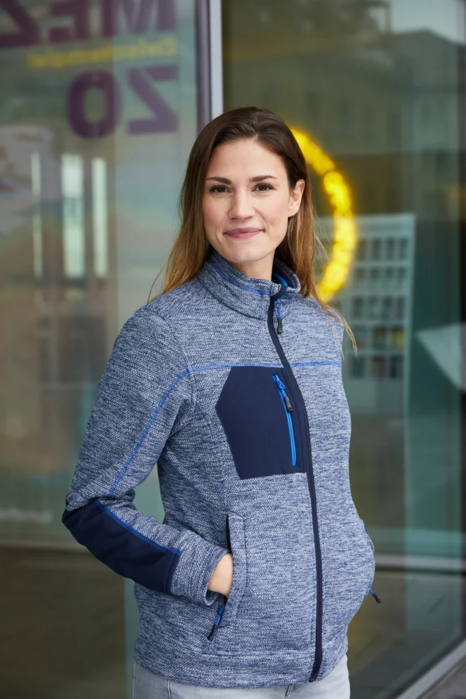 Damen Strickfleece Jacke