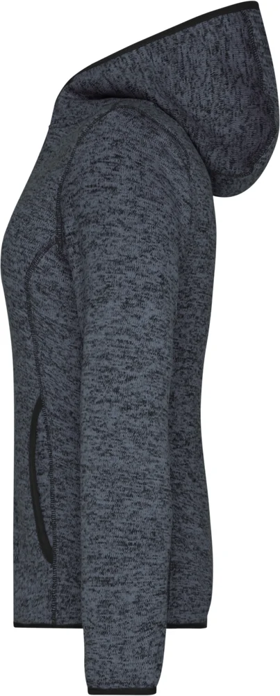 Damen Strickfleece Kapuzenjacke