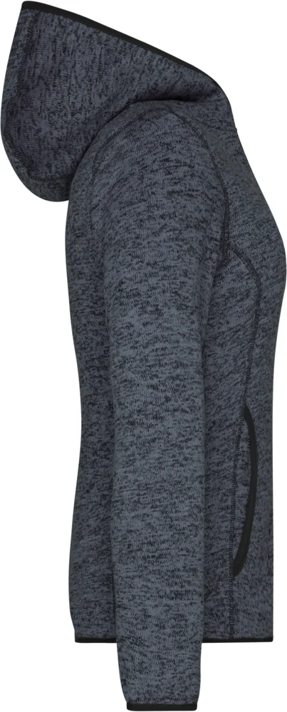 Damen Strickfleece Kapuzenjacke