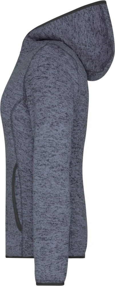 Damen Strickfleece Kapuzenjacke