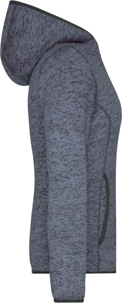 Damen Strickfleece Kapuzenjacke