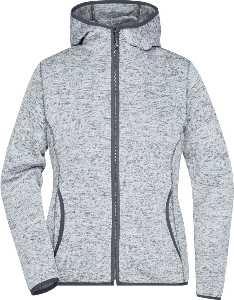 Damen Strickfleece Kapuzenjacke