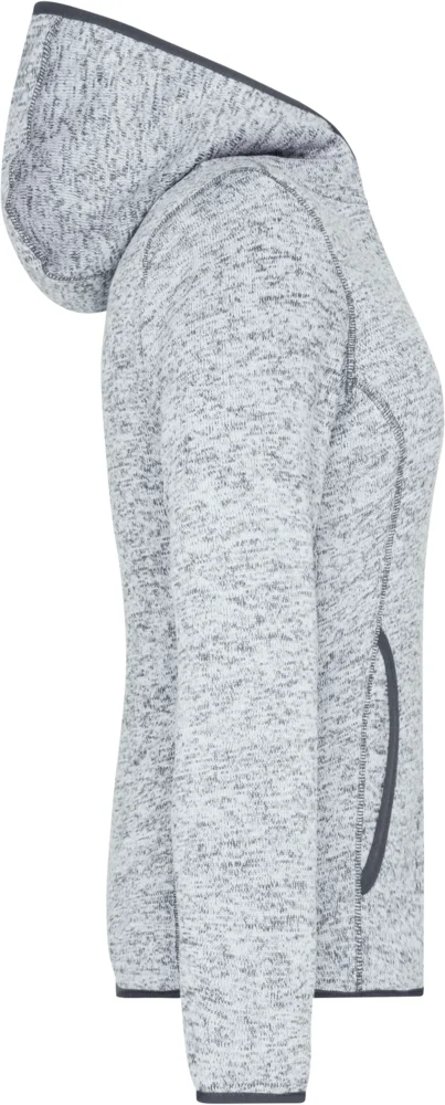 Damen Strickfleece Kapuzenjacke