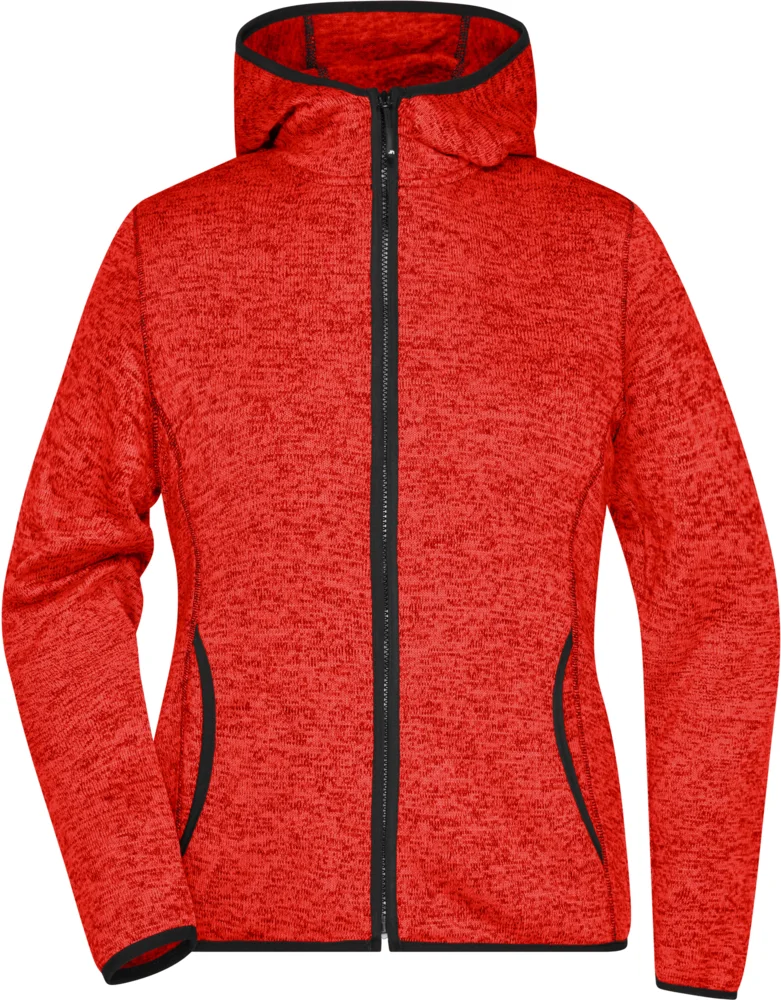 Damen Strickfleece Kapuzenjacke