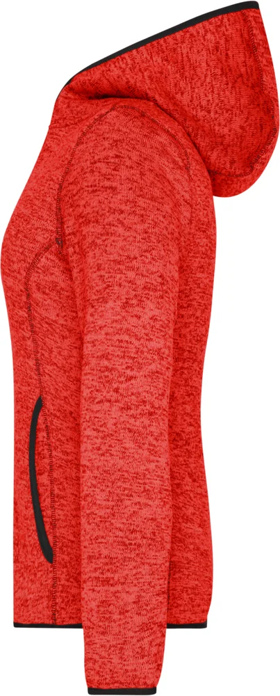 Damen Strickfleece Kapuzenjacke
