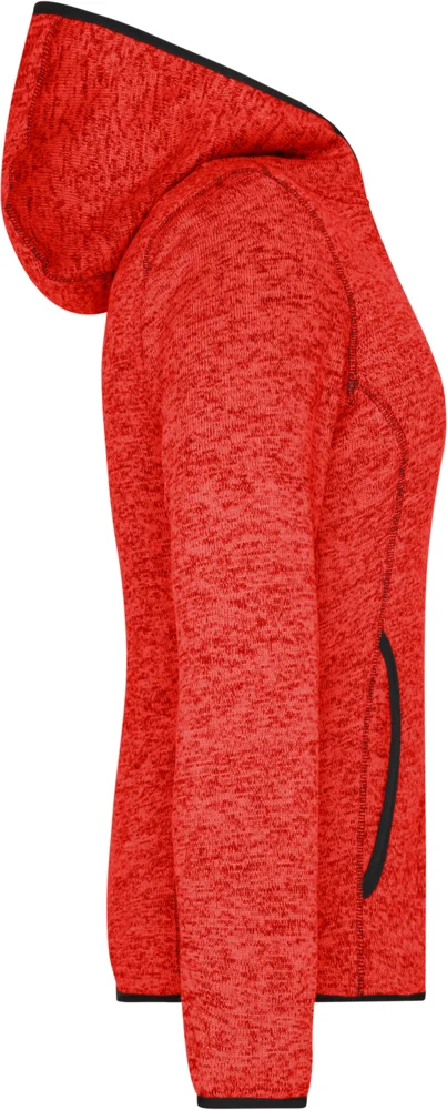 Damen Strickfleece Kapuzenjacke