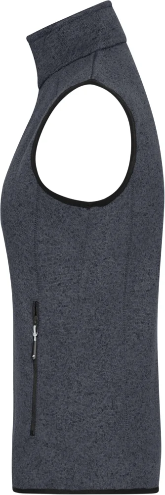 Damen Strickfleece Weste mit Stehkragen