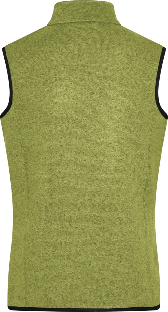 Damen Strickfleece Weste mit Stehkragen