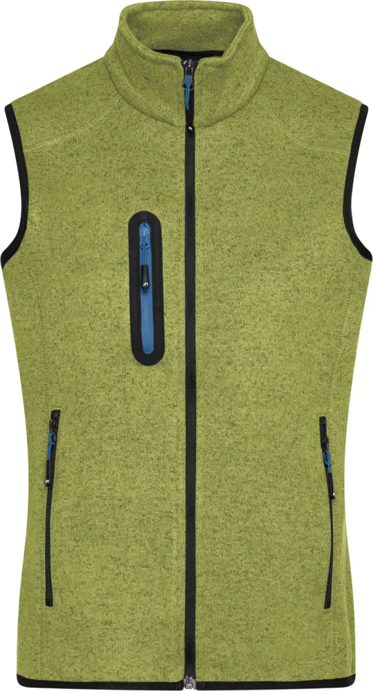 Damen Strickfleece Weste mit Stehkragen