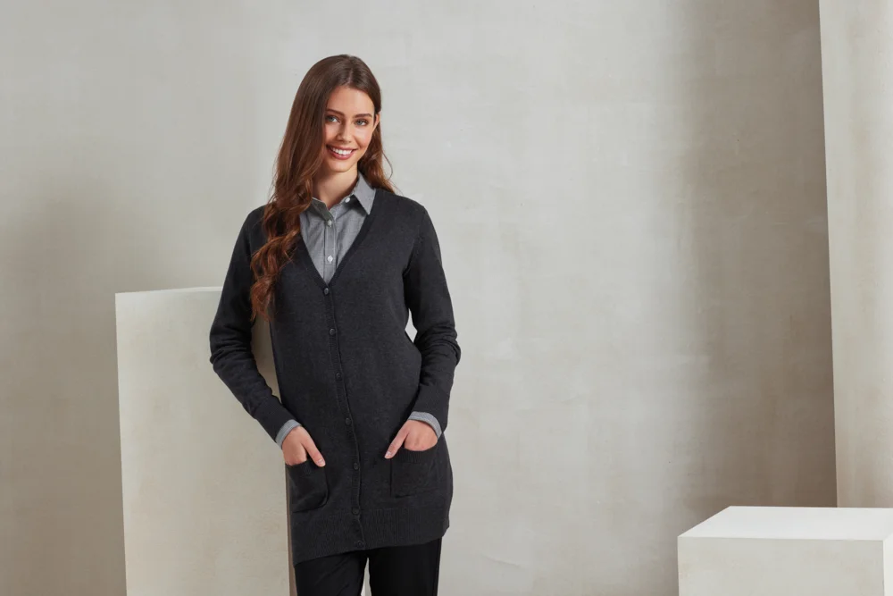 Damen Strickjacke lang