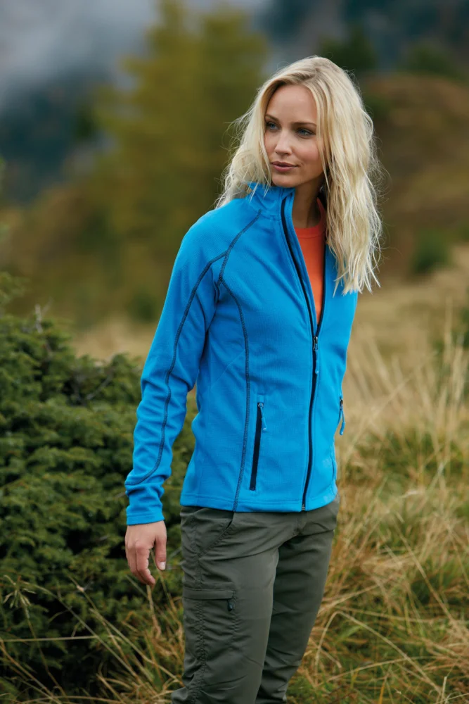 Damen Struktur Fleece Jacke