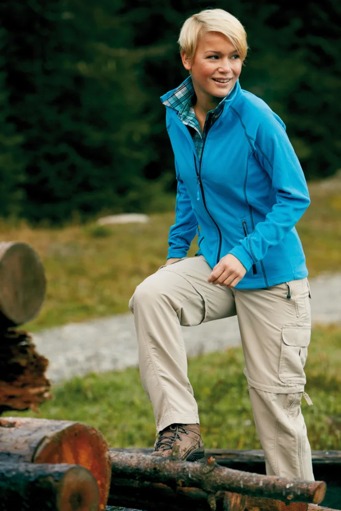 Damen Struktur Fleece Jacke