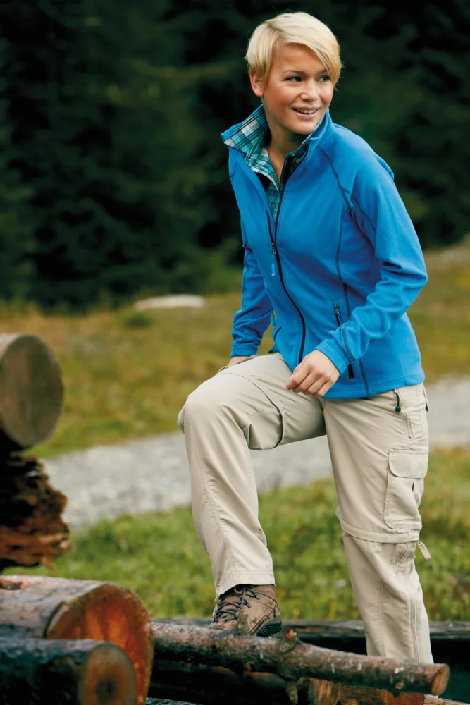 Damen Struktur Fleece Jacke