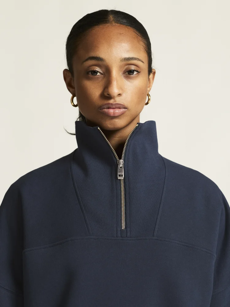 Damen Sweater mit 1/4 Zip