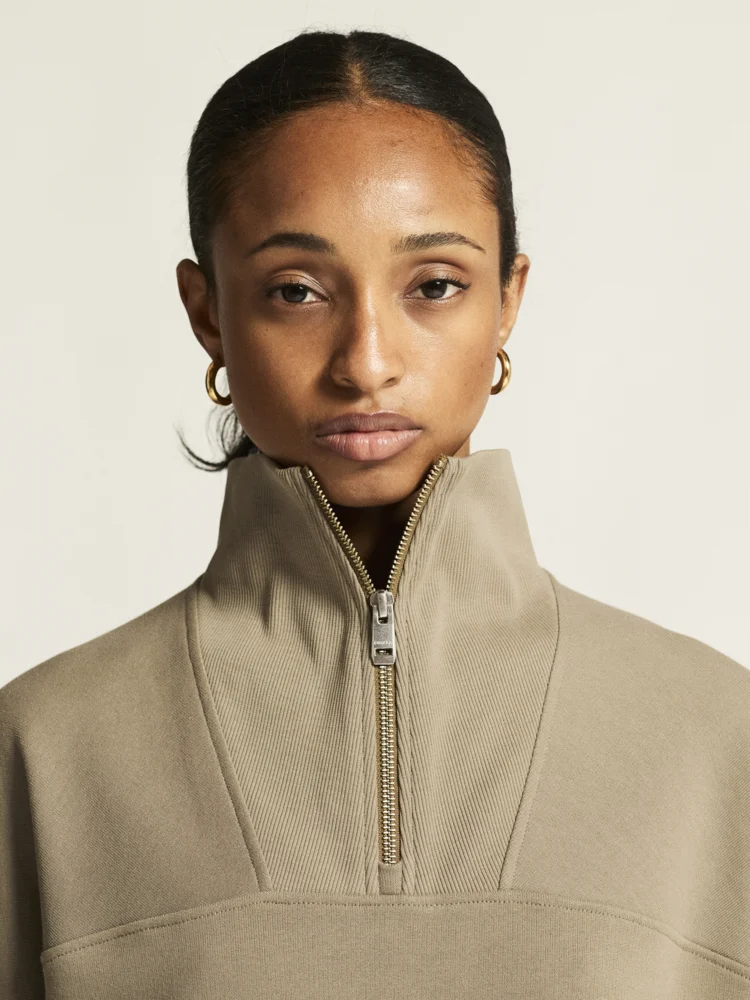 Damen Sweater mit 1/4 Zip