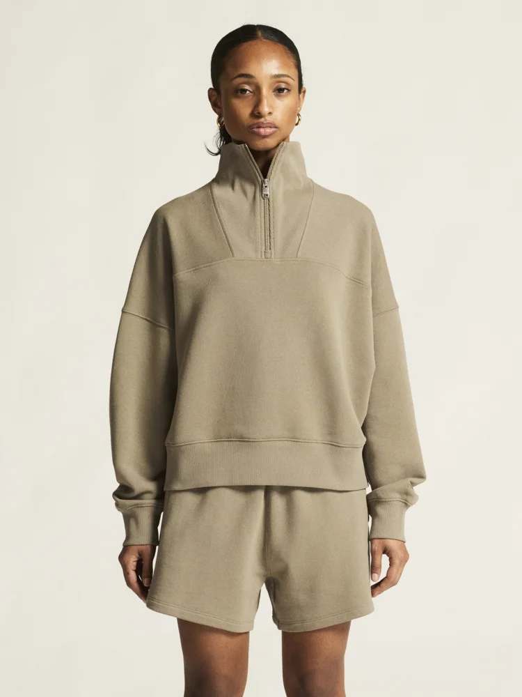 Damen Sweater mit 1/4 Zip