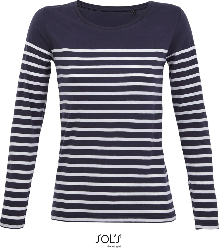 Ladies' T-Shirt striped long-sleeve