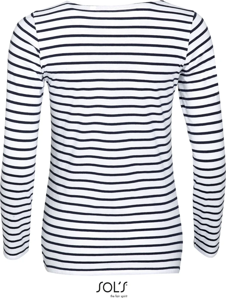 Damen T-Shirt langarm gestreift