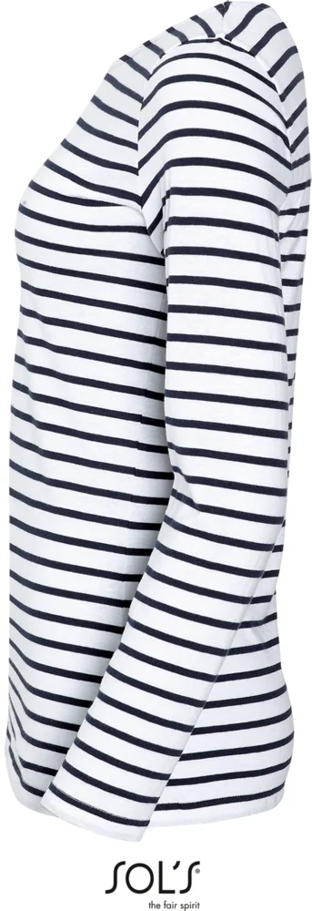Damen T-Shirt langarm gestreift