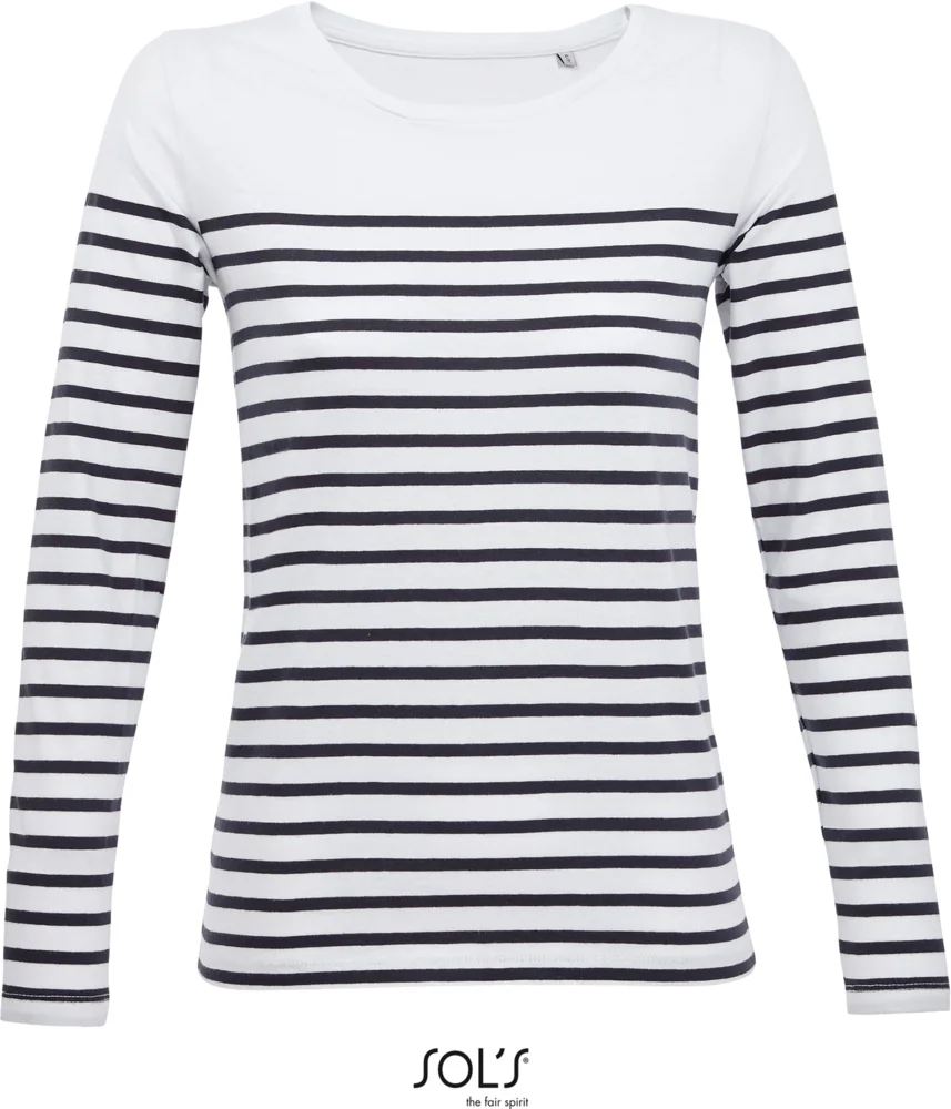 Ladies' T-Shirt striped long-sleeve