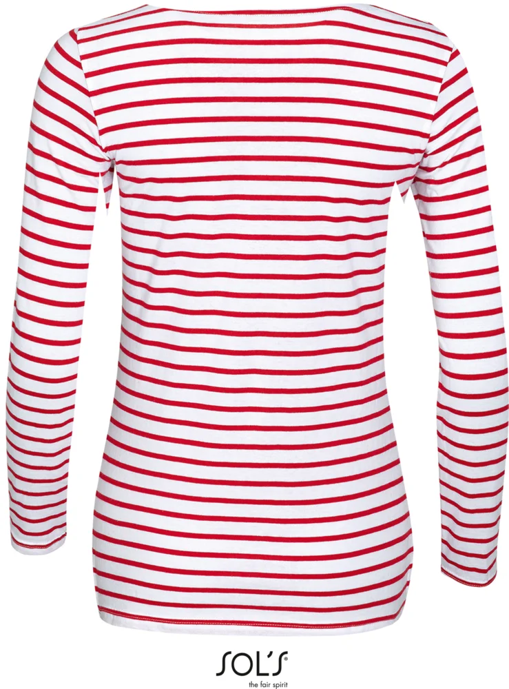 Damen T-Shirt langarm gestreift