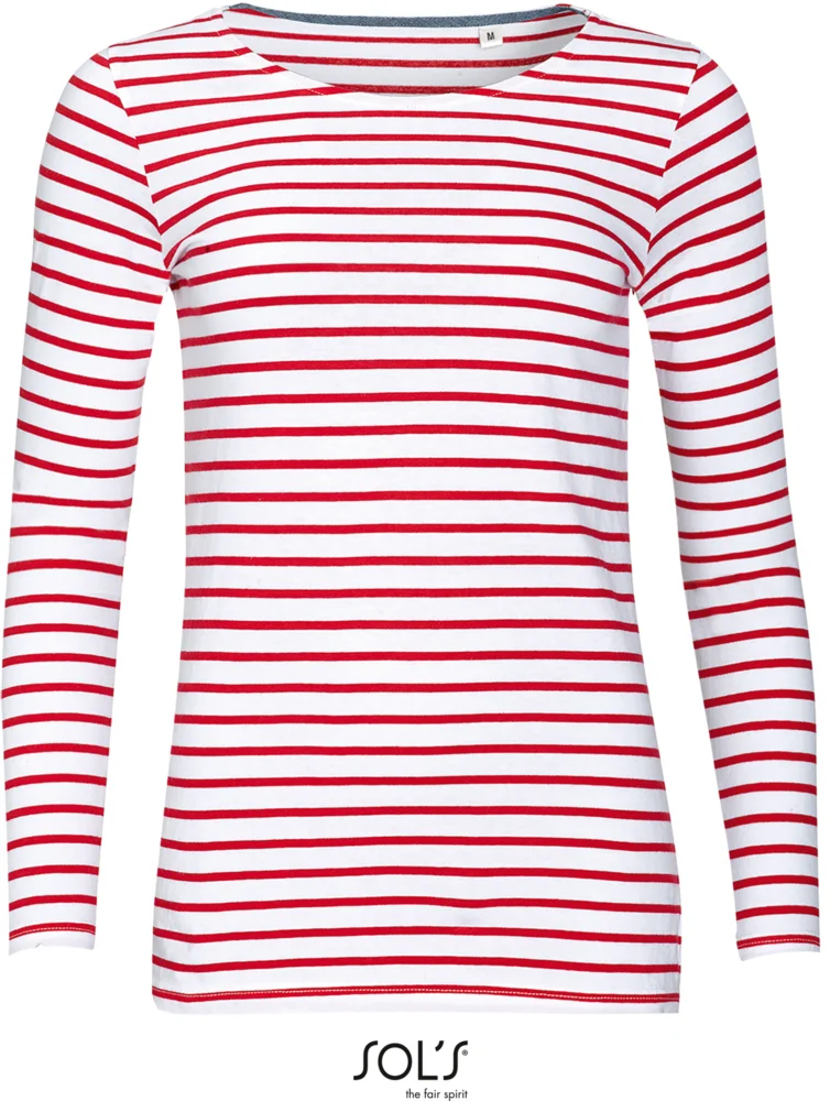 Damen T-Shirt langarm gestreift