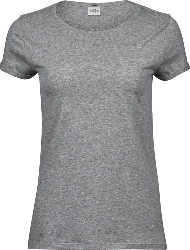 Damen T-Shirt mit Umschlag am Arm