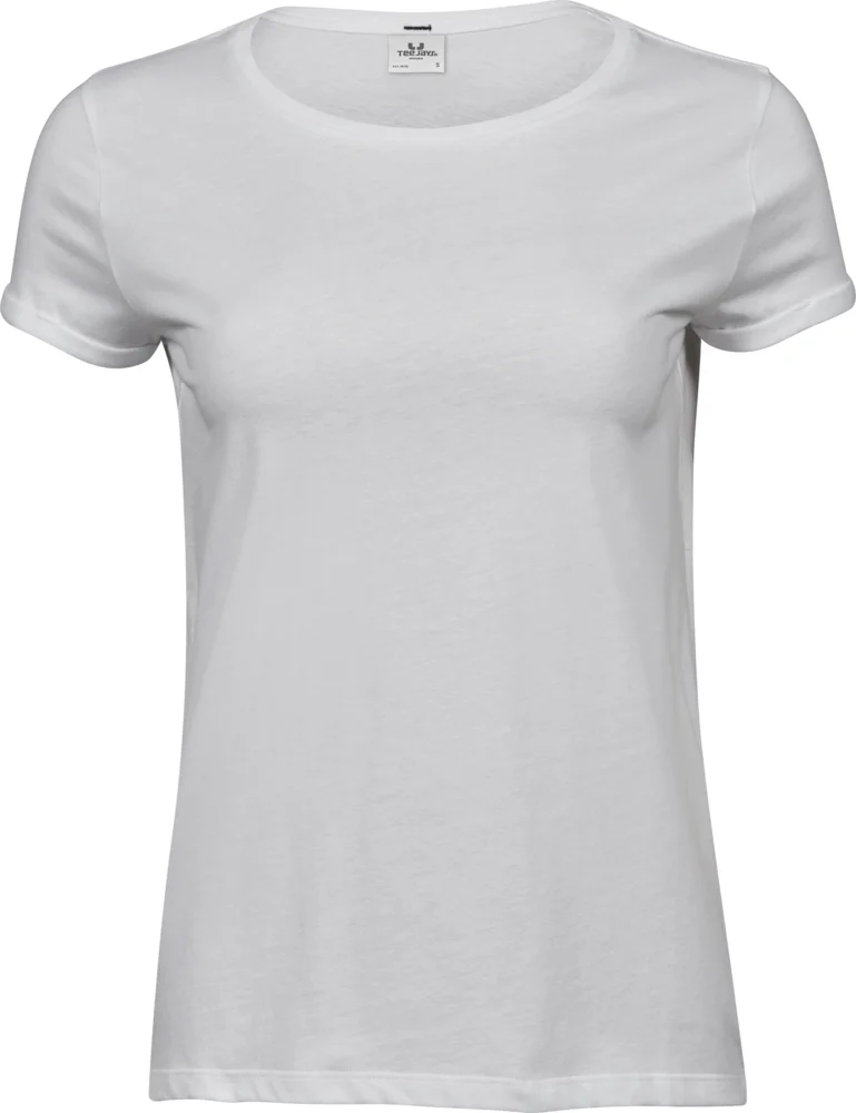 Damen T-Shirt mit Umschlag am Arm
