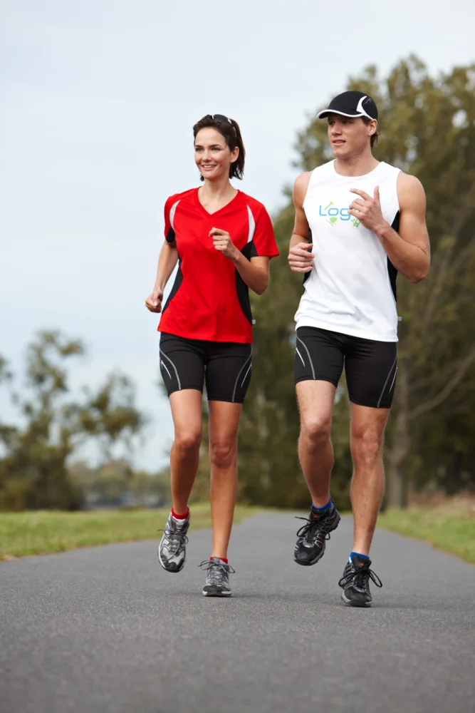 Damen V-Ausschnitt Lauf Shirt