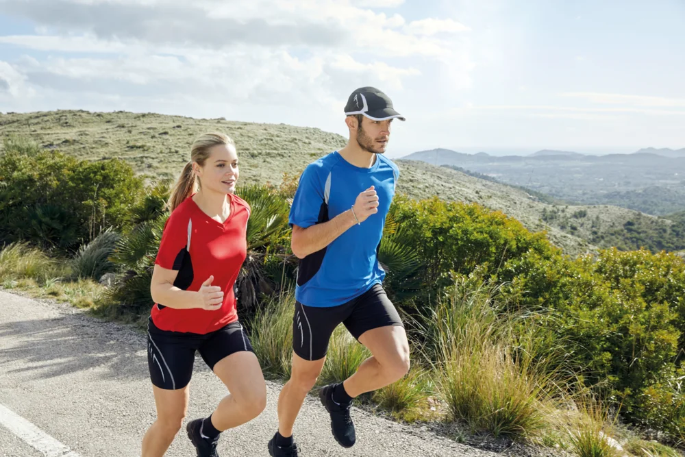 Damen V-Ausschnitt Lauf Shirt