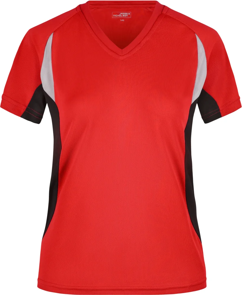 Damen V-Ausschnitt Lauf Shirt