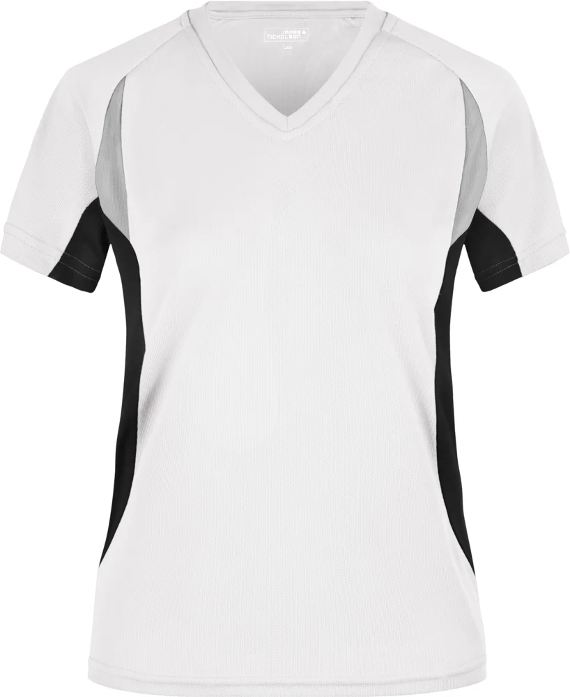 Damen V-Ausschnitt Lauf Shirt