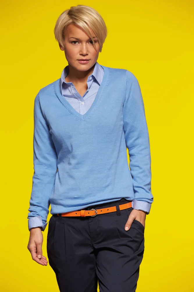 Damen V-Ausschnitt Pullover