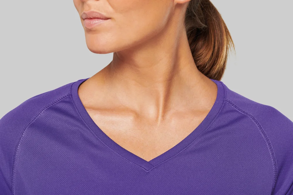 Damen V-Ausschnitt Sport Shirt