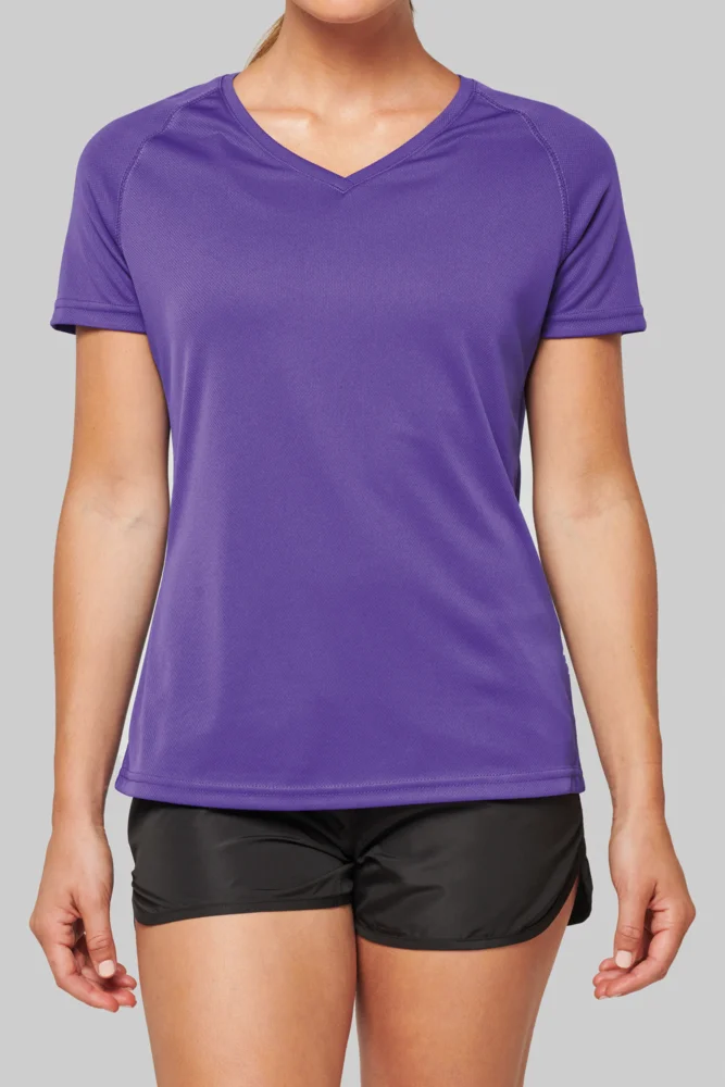 Damen V-Ausschnitt Sport Shirt