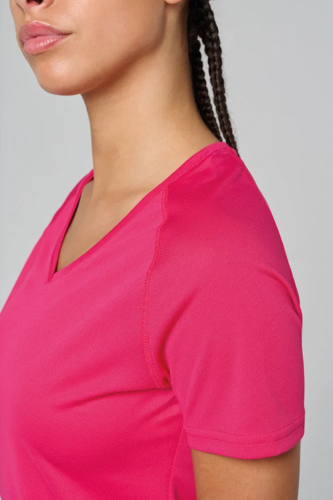 Damen V-Ausschnitt Sport Shirt