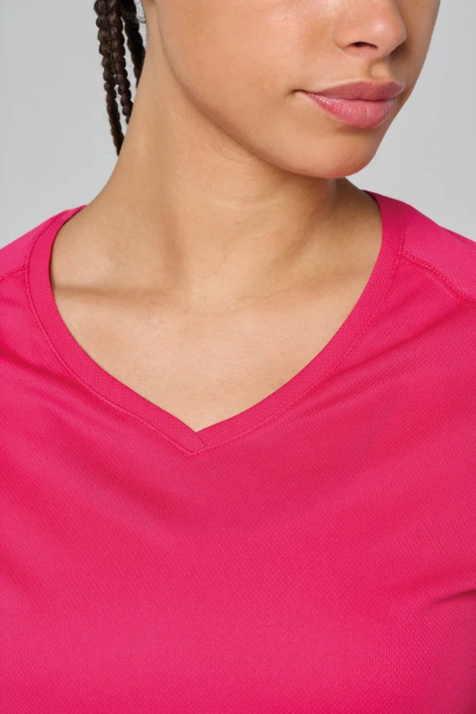 Damen V-Ausschnitt Sport Shirt