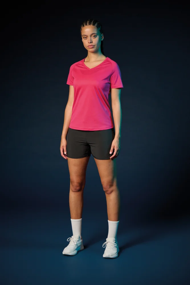 Damen V-Ausschnitt Sport Shirt
