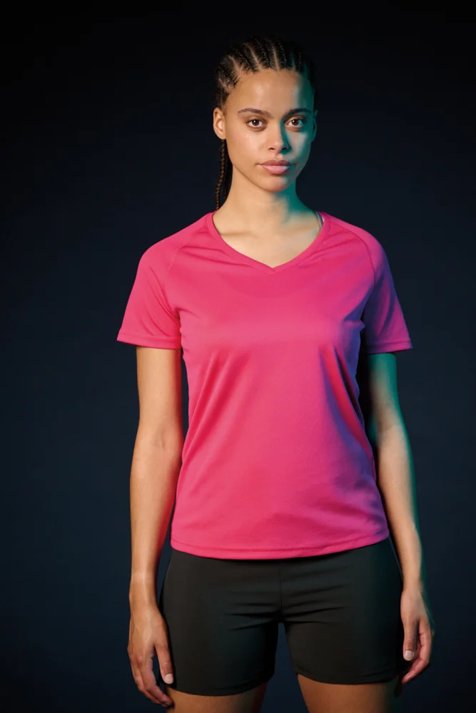 Damen V-Ausschnitt Sport Shirt
