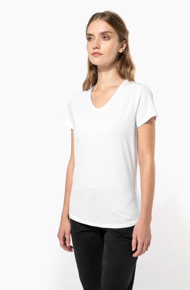 Ladies' V-Neck Stretch T-Shirt