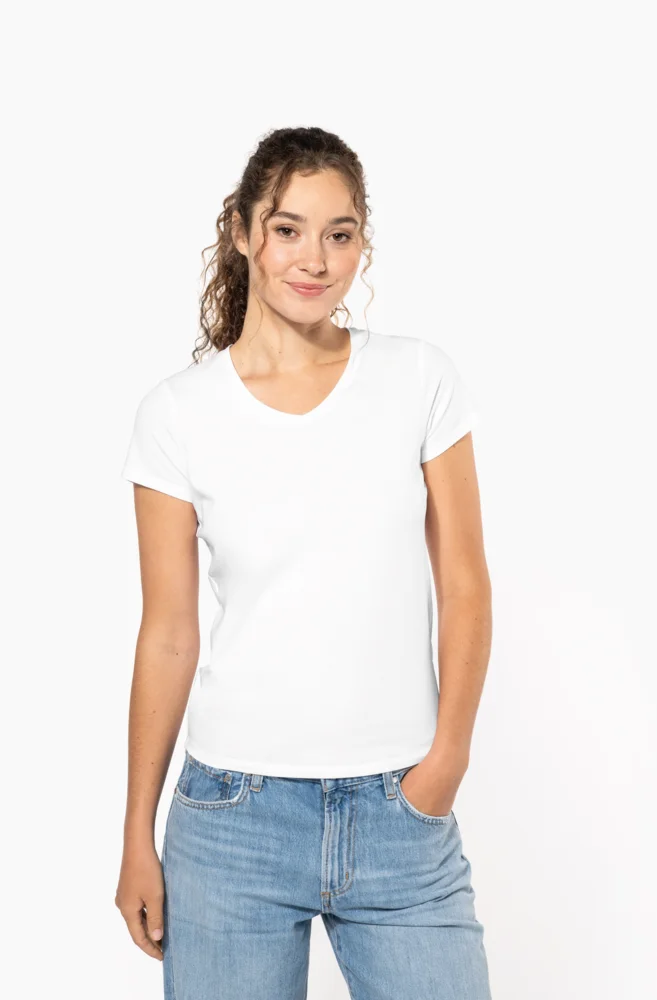 Ladies' V-Neck Stretch T-Shirt