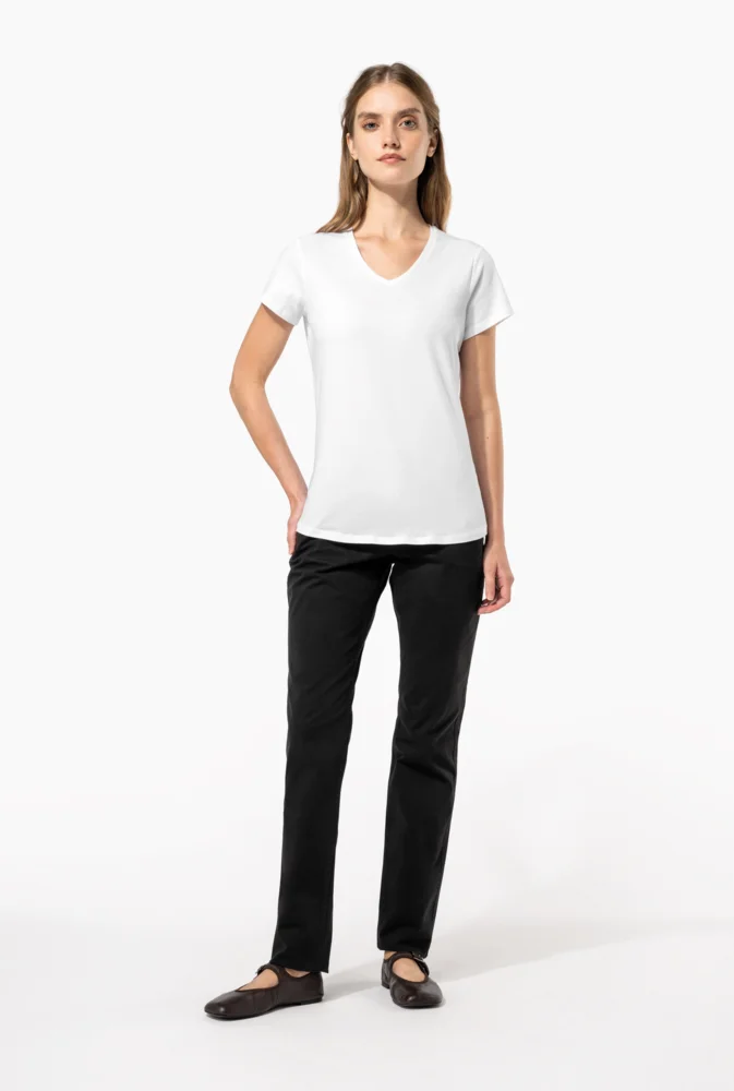 Ladies' V-Neck Stretch T-Shirt