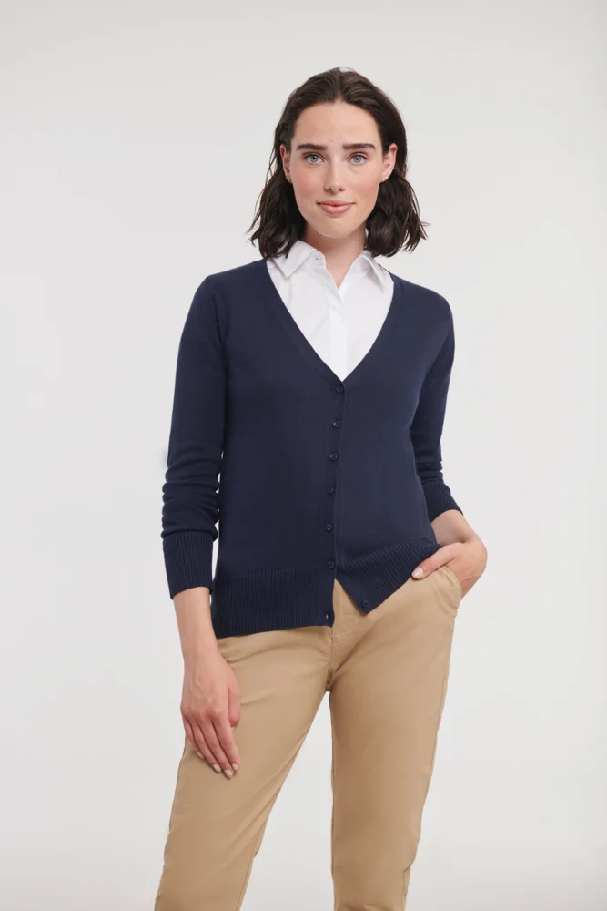 Damen V-Ausschnitt Strickjacke