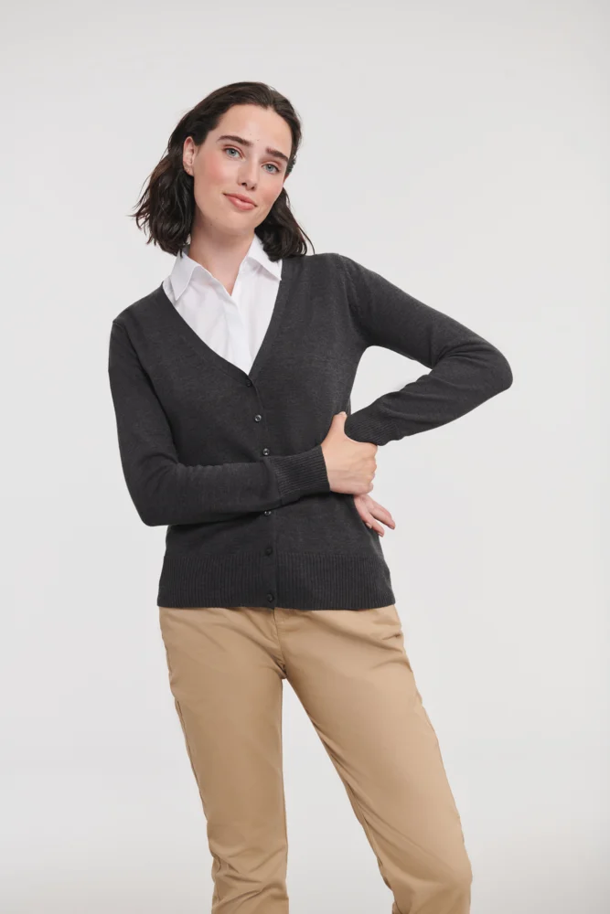 Damen V-Ausschnitt Strickjacke